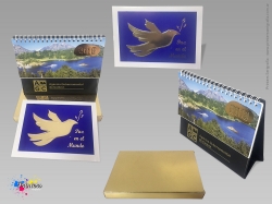 calendario tipo carpa dorado 