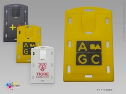 porta tarjeta sube de color más logo