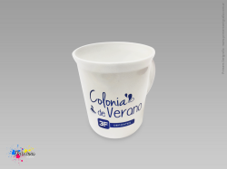 taza con logo impreso a un color