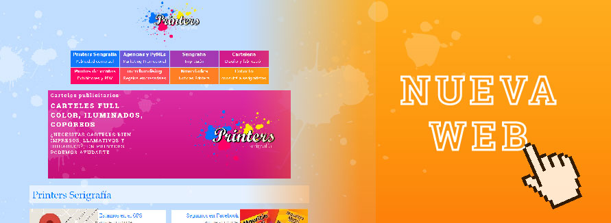 Nueva web de Printers Sergrafía web de PDV y pop